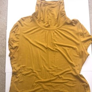 Yellow mock neck top